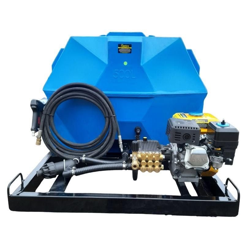 500l Mobile High Pressure Washer 6.5hp petrol 186bar - Pressure Washers | TradeQuip SA