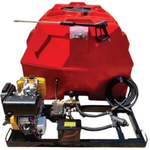 2000l Mobile High Pressure Washer Diesel-Electric-Start-241Bar-Horizontal Unit - Pressure Washers | TradeQuip SA