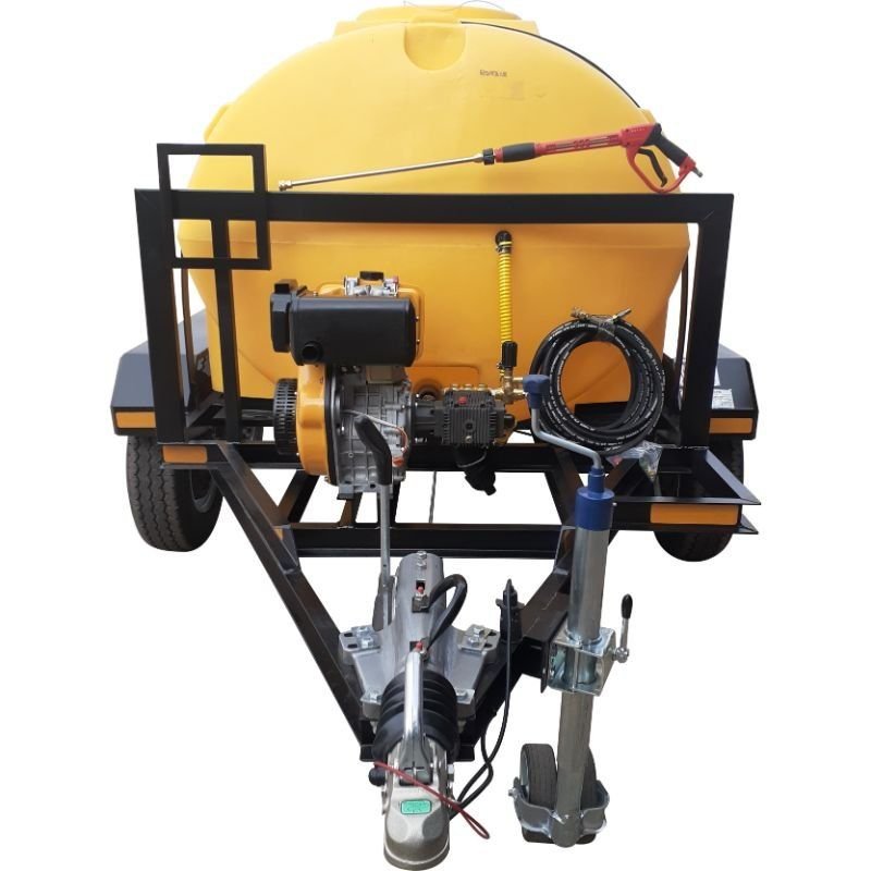 2500l High Pressure Washer trailer 241bar-diesel braked - Pressure Washers | TradeQuip SA
