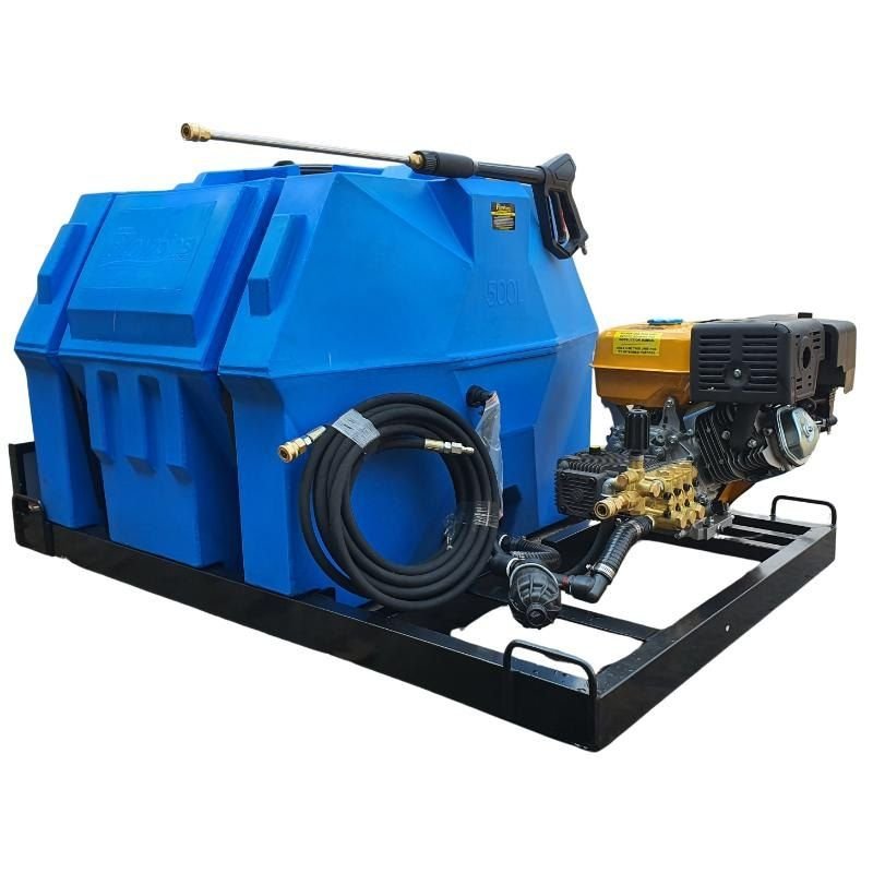 500l Mobile High Pressure Washer 13hp-Petrol-248bar - Pressure Washers | TradeQuip SA