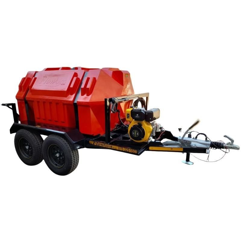2500l High Pressure Washer Trailer 241bar-Diesel-Electric-Start-Horizontal Braked - Pressure Washers | TradeQuip SA