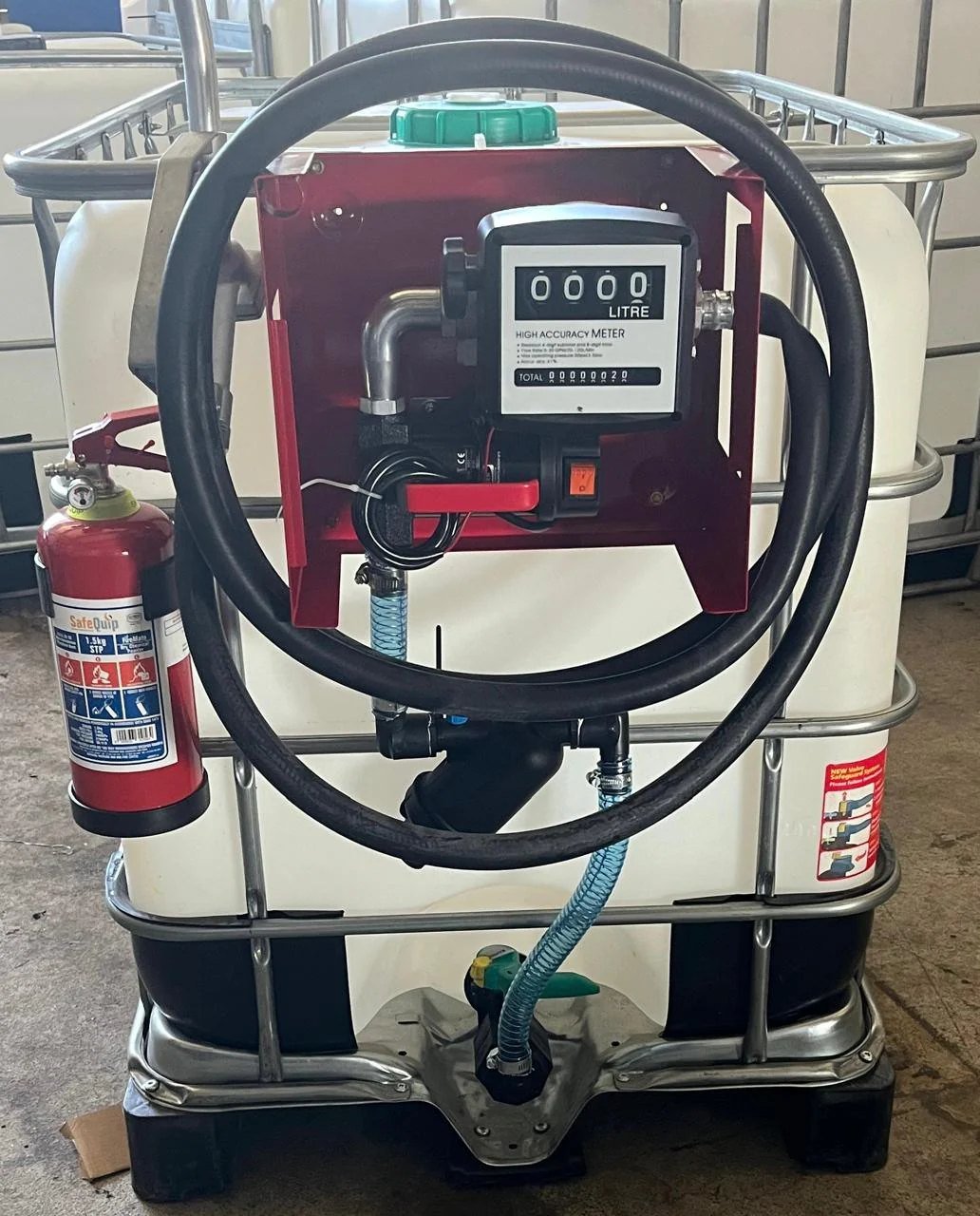 600L 12V 40l/min Diesel bowser with fire extinguisher and filter - Diesel Bowsers | TradeQuip SA