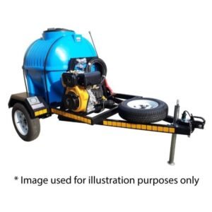 650l Pressure Washer trailer 100bar-220v horizontal unbraked – high pressure washer | TradeQuip SA