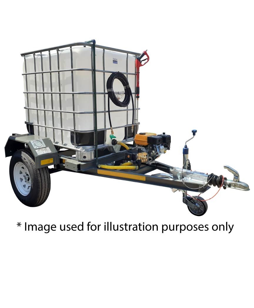 1000l High Pressure Washer trailer 241bar-diesel unbraked - Pressure Washers | TradeQuip SA