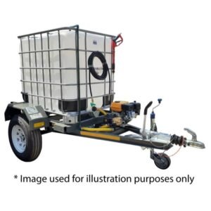 1000l High Pressure Washer trailer 241bar-diesel braked - Pressure Washers | TradeQuip SA