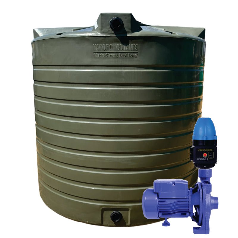 10,000L Tank + 0.75kW Monoblock Pump & Controller Combo – water booster pump | TradeQuip SA
