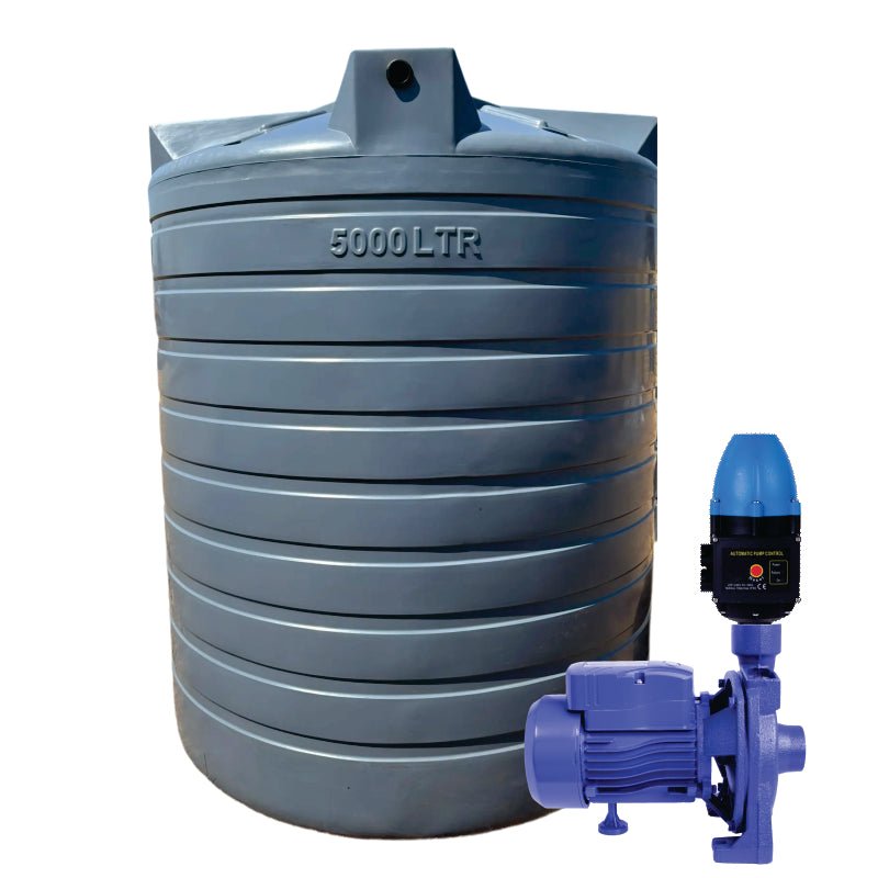 5000l Water tank and 1.1 kw Monoblock Water Pump & Controller – water booster pump | TradeQuip SA