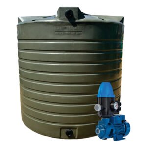Water tank Combo Basic: 10000l & 0.37kw Peripheral Water Pump & Controller - Water Pumps & Booster Pumps | TradeQuip SA