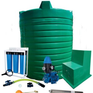 Water tank Combo Full House: 15 000l Water tank & 0.37kw Peripheral Water Pump - Water Pumps & Booster Pumps | TradeQuip SA