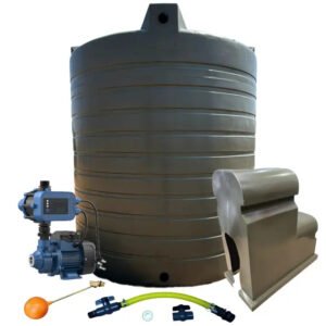 Water tank Combo Executive: 10 000l Water tank & 0.37kw Econo Peripheral Water Pump - Water Pumps & Booster Pumps | TradeQuip SA
