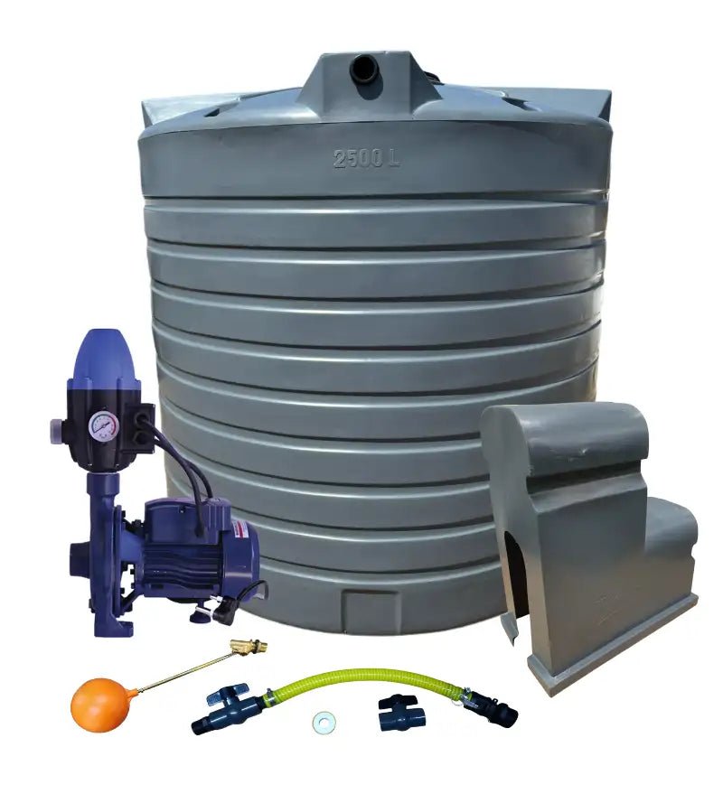 Water tank Combo Executive: 2500l Water tank & 1.1kw Monoblock Water Pump kit - Water Pumps & Booster Pumps | TradeQuip SA