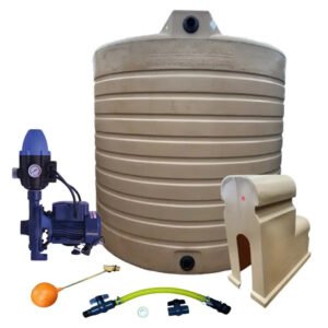Water tank Combo Executive: 10 000l Water tank & 0.75kw Monoblock Water Pump kit - Water Pumps & Booster Pumps | TradeQuip SA