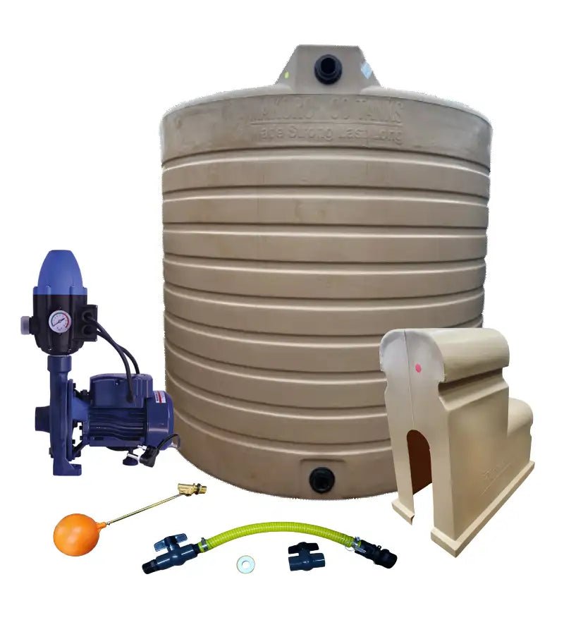 Water tank Combo Executive: 10 000l Water tank & 0.75kw Monoblock Water Pump kit - Water Pumps & Booster Pumps | TradeQuip SA