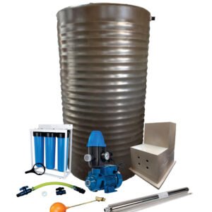 Water tank Combo Full House: 1000l slim tank & 0.75kw Peripheral Water Pump - Water Pumps & Booster Pumps | TradeQuip SA