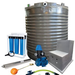 Water tank Combo Full House: 2200l tank & 0.75kw Peripheral Water Pump - Water Pumps & Booster Pumps | TradeQuip SA
