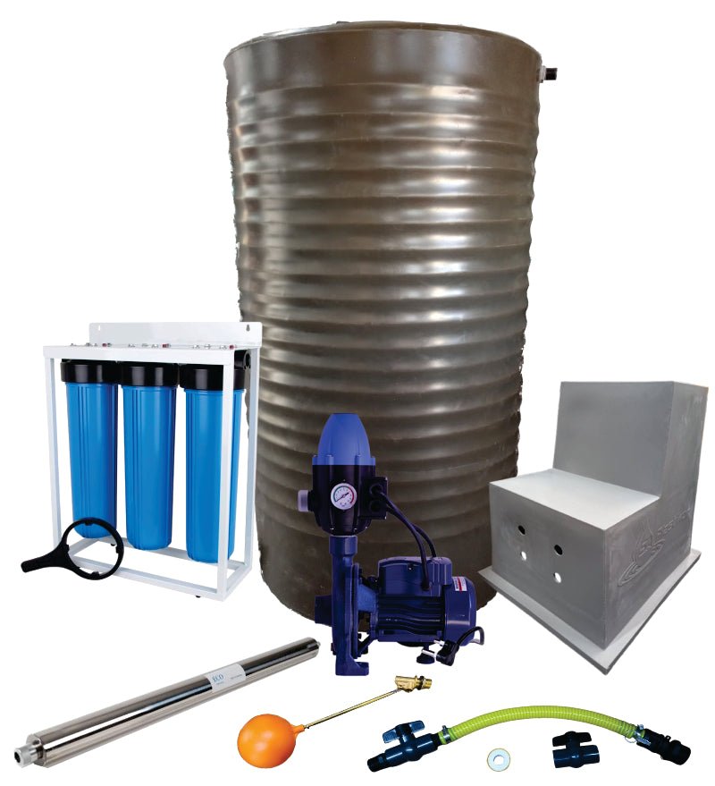 Water tank Combo Full House : 1200l slim tank & 1.1kw Monoblock Water Pump kit - Water Pumps & Booster Pumps | TradeQuip SA
