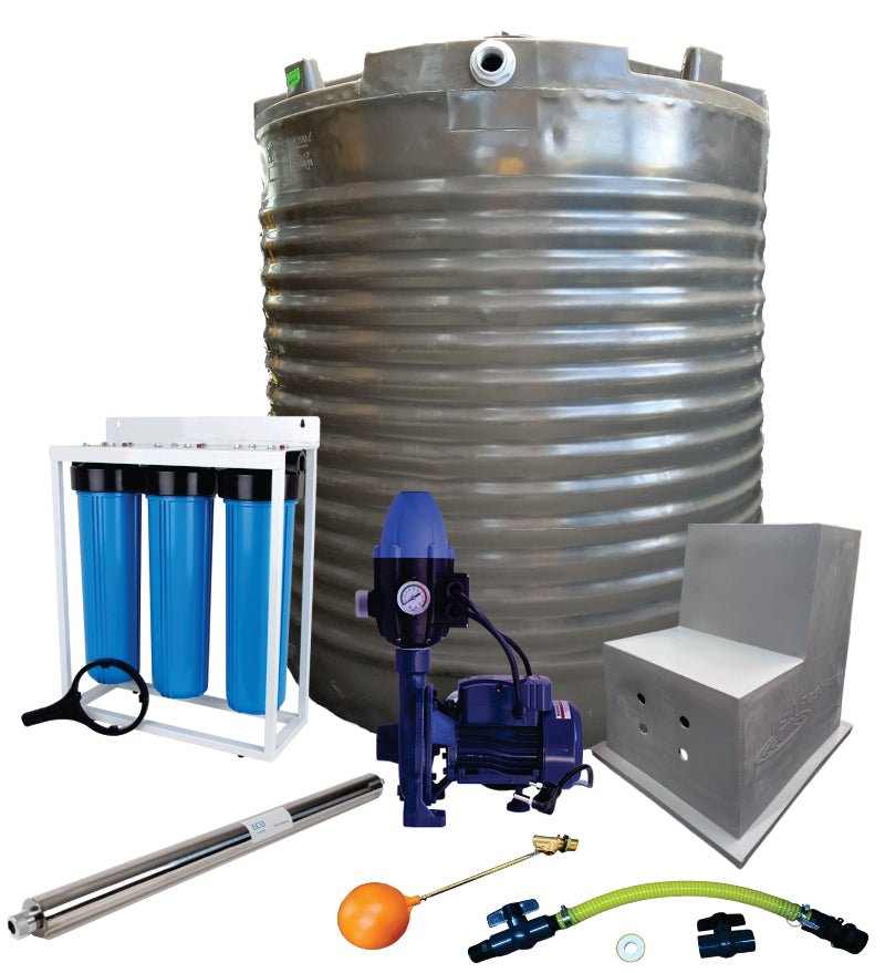Water tank Combo Full House 2200l Water tank & 1.1kw Monoblock Water Pump kit - Water Pumps & Booster Pumps | TradeQuip SA