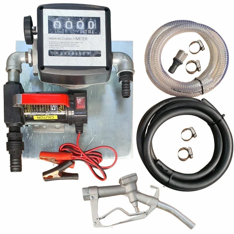40lt – 12v Diesel Pump Kit – Fully assembled on wall-mount plate - Diesel Pumps & Accessories | TradeQuip SA