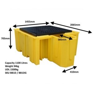 Single Spill Pallet With Dipensing Area | TradeQuip SA