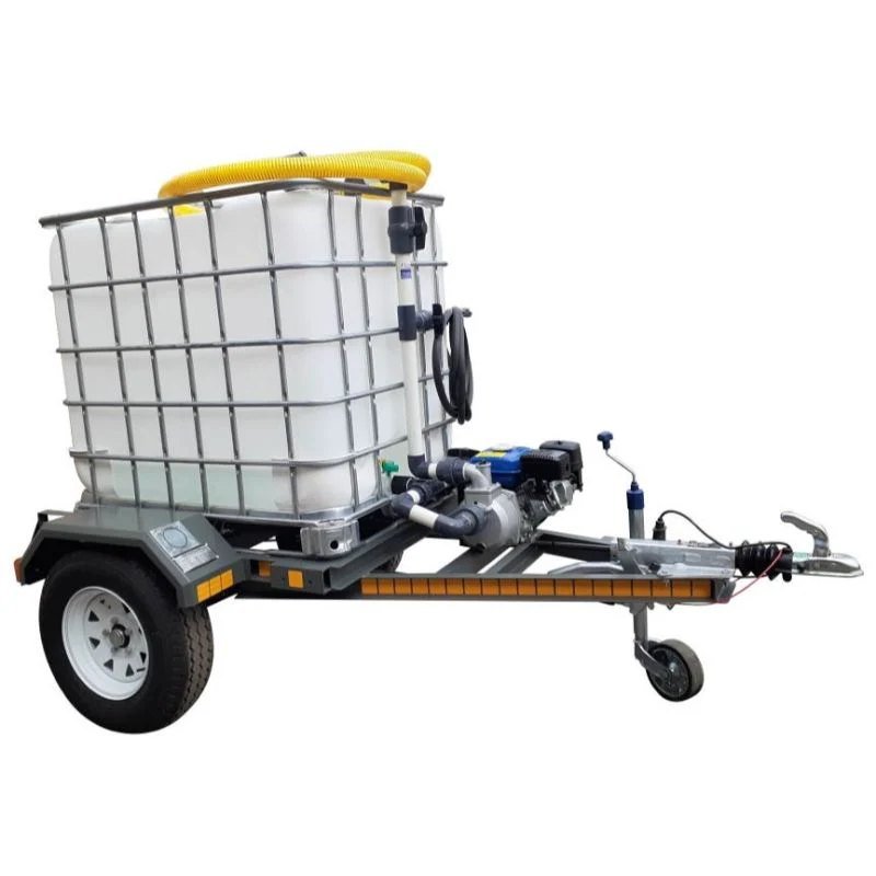 1000l Water bowser trailer 2.8bar-1-outlet Flowbin™ unbraked - Water Bowsers | TradeQuip SA
