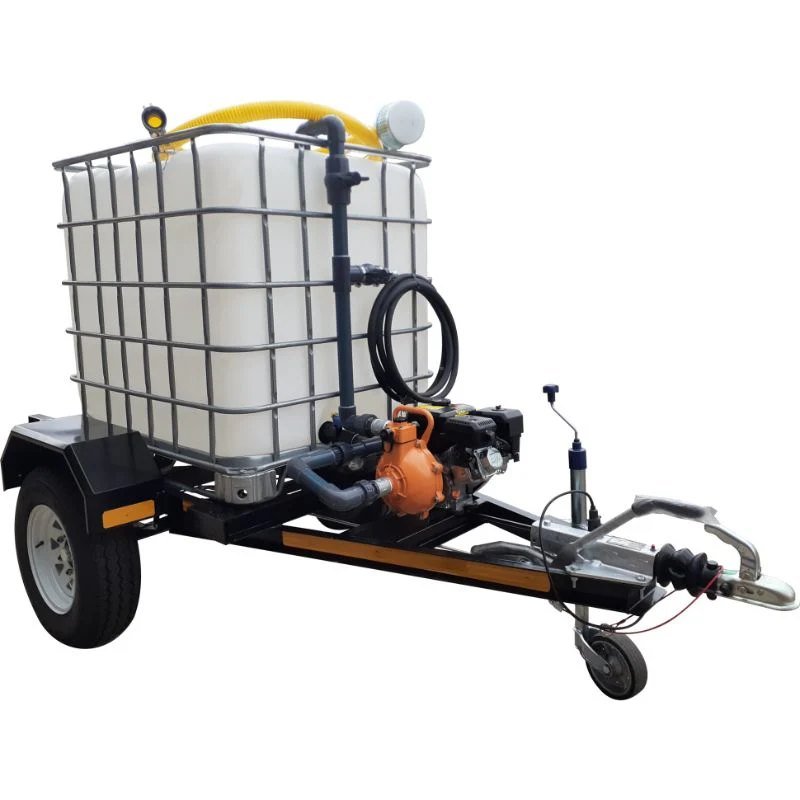 1000l Water Bowser trailer 7bar-1-outlet Flowbin™ braked - Water Bowsers | TradeQuip SA