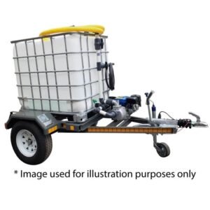 1000l Water Bowser trailer 7bar-3-outlet Flowbin™ braked - Water Bowsers | TradeQuip SA